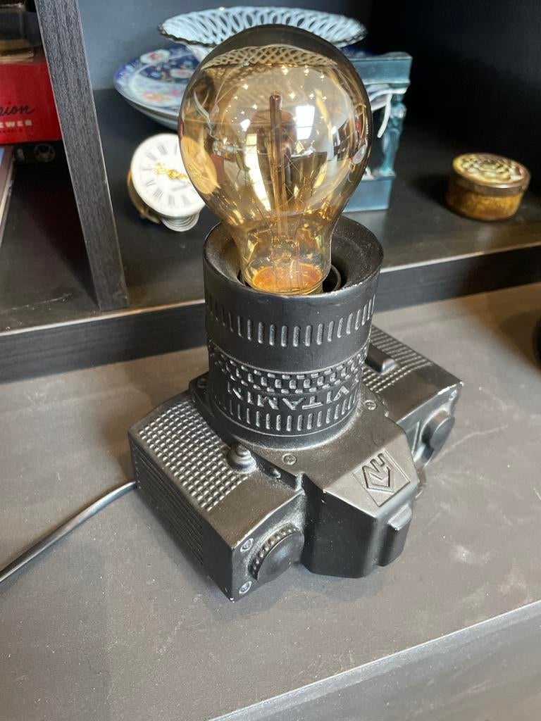 Vintage lamp in de vorm van een fototoestel, Ophalen of Verzenden