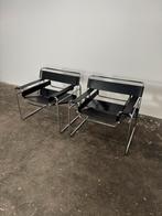 Wassily Chairs Marcel Breuer (4 beschikbaar), Huis en Inrichting, Fauteuils, Ophalen, Gebruikt, 50 tot 75 cm, Leer