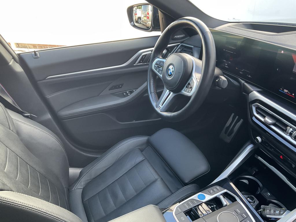 BMW i4 M50 M-Sport 84kWh 544PK Pano Laser HUD Harman/Kardon, Auto's, BMW, Gebruikt, 110 €/maand, Zwart, 2190 kg