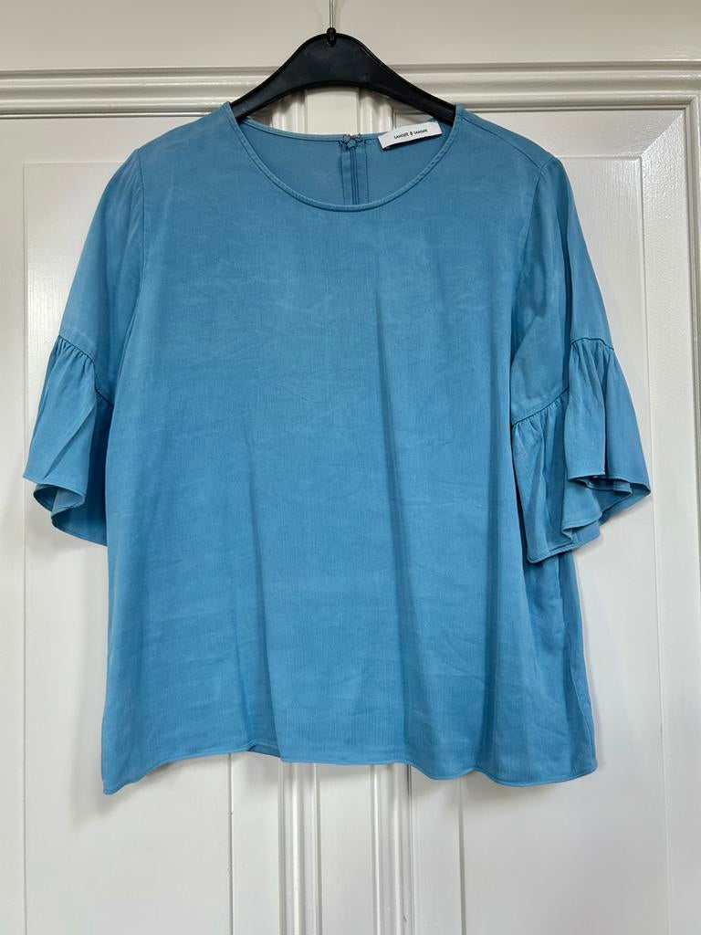 Samsoe Samsoe blauw shirt maat L, Blauw, Maat 42/44 (L), Ophalen of Verzenden, Zo goed als nieuw