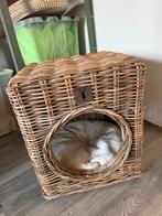 Kattenmand rotan hocker kat, Ophalen, Zo goed als nieuw, Riet