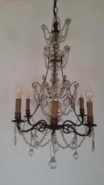 Zeer oude donkere Franse kroonluchter 26C (nuzzelspul), Ophalen, Gebruikt