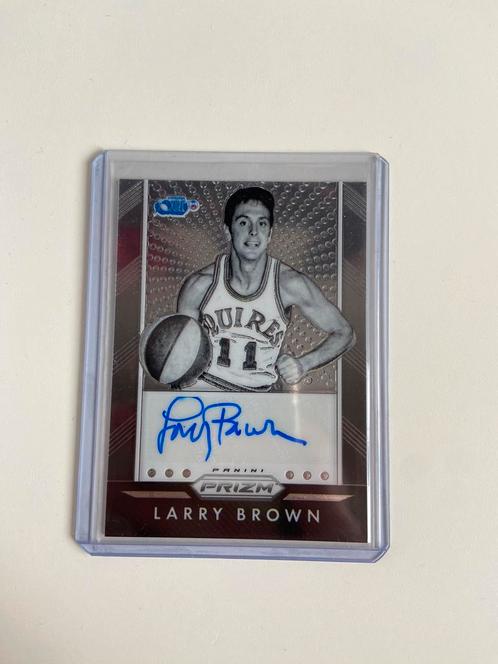 Larry Brown Panini Prizm Basketball signed card NBA, Hobby en Vrije tijd, Stickers en Plaatjes, Zo goed als nieuw, Plaatje, Ophalen of Verzenden