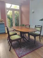 Eettafel uitschuifbaar met vier stoelen, Huis en Inrichting, Tafels | Eettafels, Gebruikt, 100 tot 150 cm, 50 tot 100 cm, Vier personen