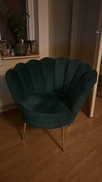 Donker groen fauteuil, Ophalen, Zo goed als nieuw, 75 tot 100 cm, 50 tot 75 cm