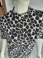 Norah 42 L panter taupe bruin/ grijs badstof achtig shirt, Bruin, Maat 42/44 (L), Ophalen of Verzenden, Zo goed als nieuw