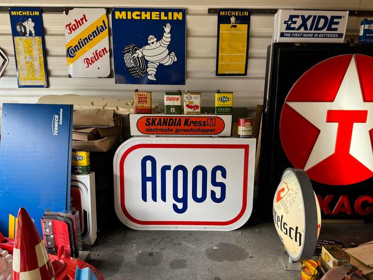 Vintage Argos Reclamebord / lichtbak, Verzamelen, Merken en Reclamevoorwerpen, Gebruikt, Lichtbak of (neon) lamp, Ophalen
