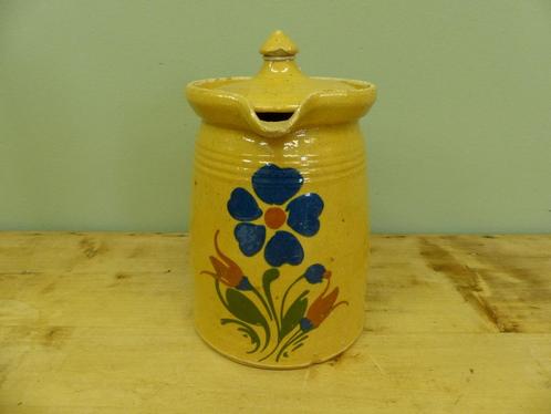 Antiek Franse melkkan uit Elzas oker geel *Couleur Brocante*, Antiek en Kunst, Curiosa en Brocante, Ophalen of Verzenden