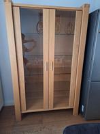 Piet Klerx servieskast/vitrinekast mag per direct weg!, Ophalen, Met deur(en), Eikenhout, 50 tot 100 cm