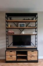 Gave industriële boekenkast/tvkast met ladder (Giga Meubel), Ophalen, Metaal, 200 cm of meer, 150 tot 200 cm