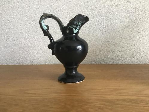 Decoratieve vaas zwart, Huis en Inrichting, Woonaccessoires | Vazen, Gebruikt, Zwart, Minder dan 50 cm, Aardewerk of Porselein