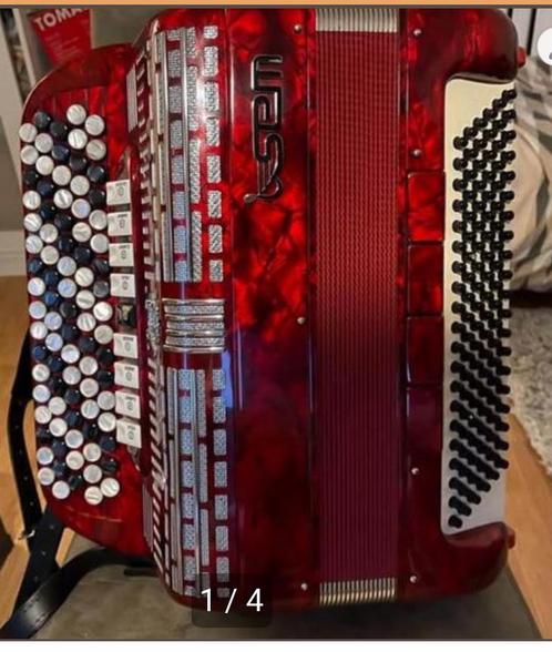 SEM knopaccordeon. Onbespeeld+koffer. Nieuwprijs €5.150 –, Muziek en Instrumenten, Accordeons, Zo goed als nieuw, Knopaccordeon