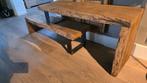 Stoer TV Meubel Massief Hout & Staal - Industrieel, 150 tot 200 cm, Ophalen of Verzenden, Zo goed als nieuw, Minder dan 100 cm