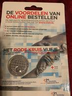 Herdenkingsmunt rode kruis vijfje, Koningin Beatrix, Zilver, Euro's, Ophalen of Verzenden