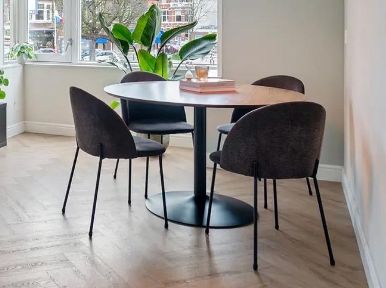 Loods5 Noa Eetkamerstoelen - Set van 4, Huis en Inrichting, Tafels | Eettafels, Ophalen, Minder dan 50 cm, Zo goed als nieuw, Metaal