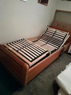 Verstelbaar bed met nachtkastje, Huis en Inrichting, Ophalen, 90 cm, Eenpersoons, Hout