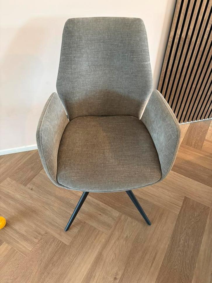 Eetkamer stoelen 6 stuks, Huis en Inrichting, Stoelen, Zo goed als nieuw, Vijf, Zes of meer stoelen, Grijs, Ophalen