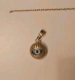 Derzeit Oog Gouden Bedel en ketting kettinghanger Goud, Ophalen of Verzenden, Zo goed als nieuw, Goud, Overige merken