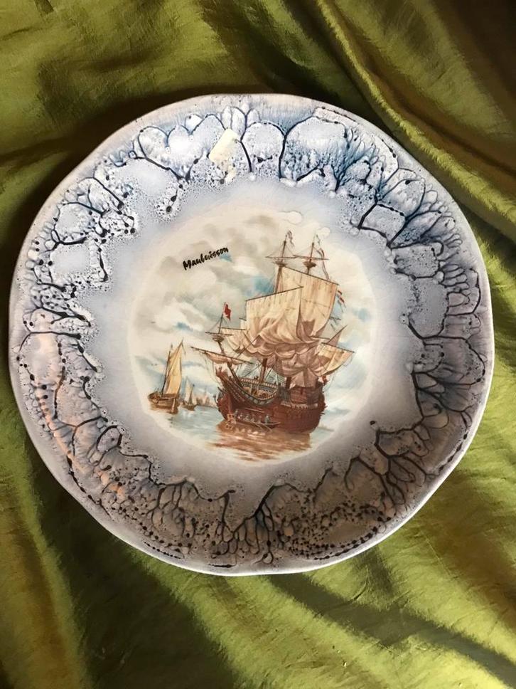 Mooie wandbord zeilschip, Antiek en Kunst, Antiek | Wandborden en Tegels, Ophalen of Verzenden