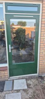 buitendeur met dubbel glas, Doe-het-zelf en Verbouw, Deuren en Horren, Gebruikt, 200 tot 215 cm, Ophalen, 100 tot 120 cm