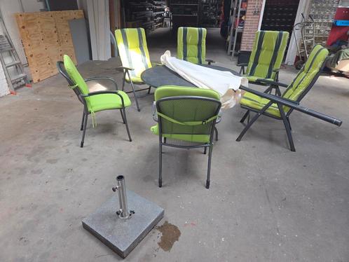 Royal Garden tuinset, Tuin en Terras, Tuinsets en Loungesets, Gebruikt, Tuinset, Aluminium, 6 zitplaatsen, Eettafel, Ophalen