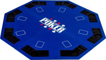 Pokermat - Pokerkleed - Inklapbaar - 120 x 120 x - Blauw beschikbaar voor biedingen