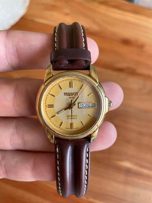 Tissot, Sieraden, Tassen en Uiterlijk, Horloges | Dames, Zo goed als nieuw, Overige merken, Staal, Leer, Ophalen of Verzenden