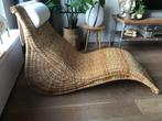 Ikea Vintage Rotan lounche stoel Karlsrona, Huis en Inrichting, Banken | Sofa's en Chaises Longues, Riet of Rotan, Minder dan 150 cm