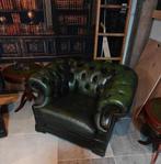 Set Antiek Groene Chesterfield clubfauteuils, Gebruikt, Bollenmarkt 14c Zwaagdijk Oost, Treasure, Ophalen of Verzenden