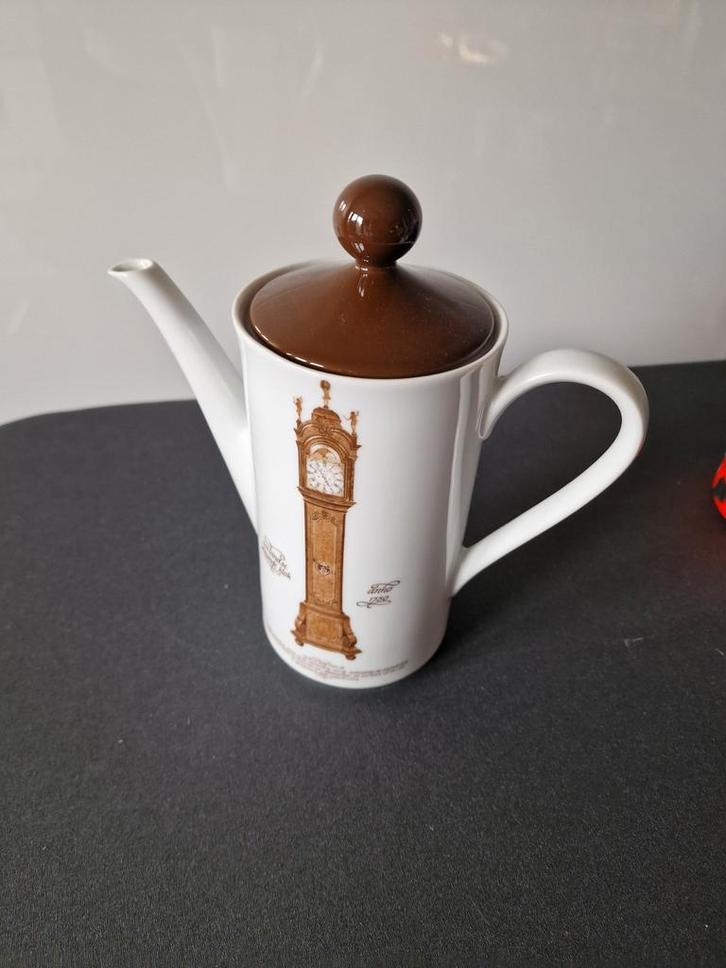 Mitterteich Porzellan Theepot met Klok Design, Huis en Inrichting, Keuken | Servies, Zo goed als nieuw, Overige typen, Overige stijlen