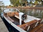 Stoere stalen grachten sloep met Honda 6pk 4T 2cylinder, Watersport en Boten, Sloepen, Ophalen, Gebruikt, Tot 10 pk, Staal