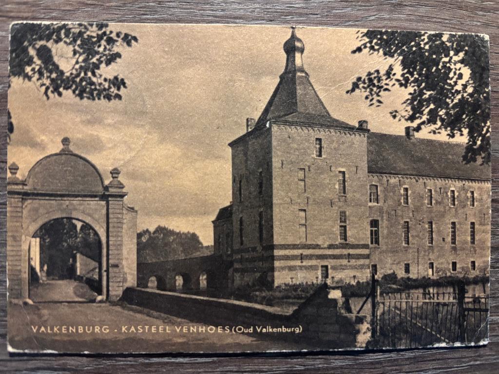 Ansichtkaart Valkenburg - Kasteel Venhoes, Verzamelen, Ansichtkaarten | Nederland, Ophalen of Verzenden, 1940 tot 1960, Gelopen
