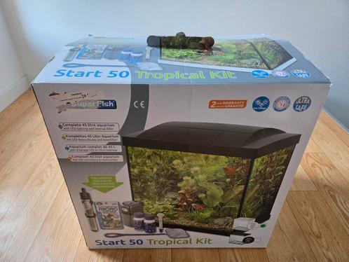 Aquarium start 50 tropical kit wit, Dieren en Toebehoren, Vissen | Aquaria en Toebehoren, Gebruikt, Leeg aquarium, Ophalen