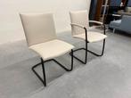 2 Nieuw Leolux Freyr eetkamerstoelen Leer Design stoel, Leolux, Twee, Overige kleuren, Nieuw