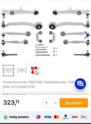 Nieuwe draagarmen vooras L&R Audi&Seat kijk voor welk model  beschikbaar voor biedingen