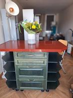 Kookeiland met rood kwartscomposiet blad, Huis en Inrichting, Ophalen, Gebruikt, 50 tot 100 cm