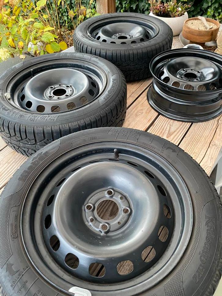 Fiat 500 Winterbanden met stalen velgen, Auto diversen, Overige Auto diversen, Ophalen of Verzenden