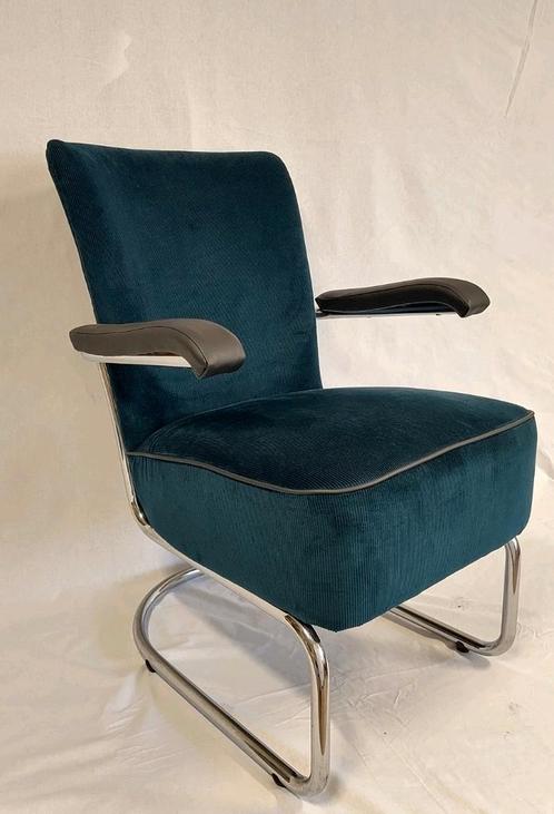 Gebroeders de Wit fauteuil, model 4053, Huis en Inrichting, Fauteuils, Zo goed als nieuw, Kunststof, Stof, Overige materialen