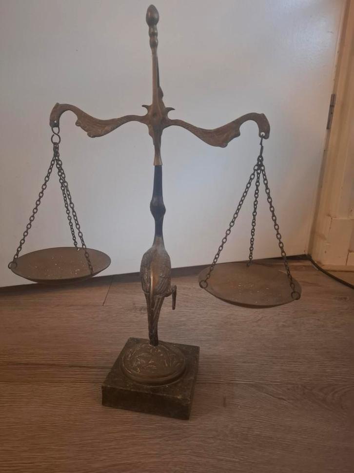 Antieke bronzen Heron weegschaal 1800, Antiek en Kunst, Antiek | Koper en Brons, Ophalen of Verzenden