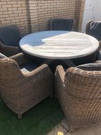 Tuinset met 4 seasons outdoor stoelen, Tuin en Terras, Ophalen, Gebruikt, Wicker