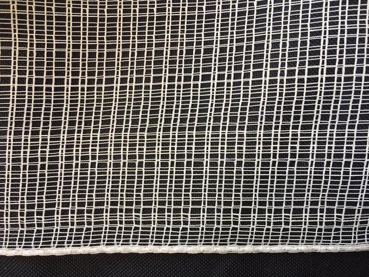 Gardisette vitrage crème h=150 cm - jaren 70 retro loodveter, Hobby en Vrije tijd, Stoffen en Lappen, Nieuw, Polyester, 120 cm of meer