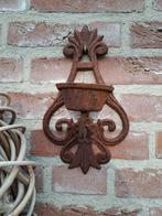 Vintage gietijzer verroest ornament kaars/plant hoog 26cm, Ophalen of Verzenden, Gebruikt