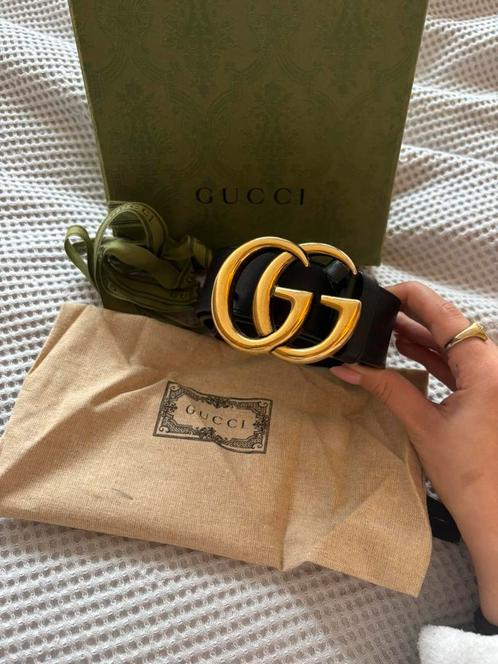 Orginele zwarte leren gucci riem, met doos, Kleding | Dames, Riemen en Ceinturen, Zo goed als nieuw, Zwart, Verzenden