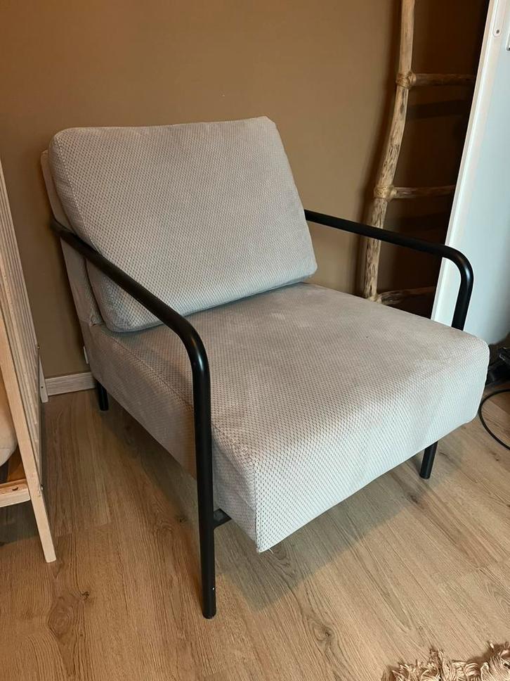 Zuiver xbang fauteul grijs beige loungestoel, Huis en Inrichting, Stoelen, Zo goed als nieuw, Eén, Stof, Grijs, Ophalen