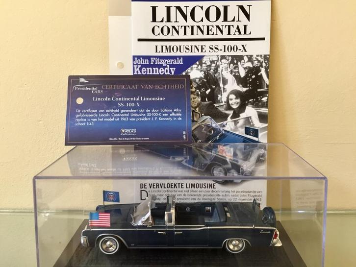 Lincoln Continental SS-100-X - Atlas serie Presidential Cars, Hobby en Vrije tijd, Modelauto's | 1:43, Zo goed als nieuw, Auto