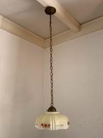 Vintage hanglamp met bloem motief, Huis en Inrichting, Lampen | Hanglampen, Ophalen of Verzenden, Zo goed als nieuw, Minder dan 50 cm