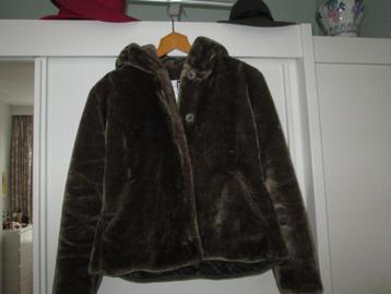 Giacomo jacket, fur coat met meida voering, maat 42/XL
