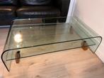 Vintage Glazen Salontafel, Ophalen, 100 tot 150 cm, 50 tot 100 cm, Zo goed als nieuw