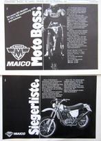 9 vintage advertenties reclames Maico motorfiets 77-81 cross, Motoren, Ophalen