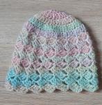 Nieuwe gehaakte wollen muts in pasteltinten handgemaakt, Handgemaakt, Ophalen of Verzenden, Nieuw, Muts